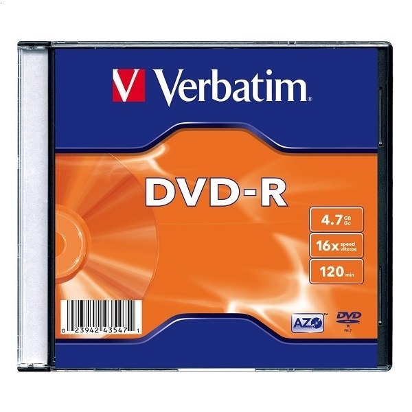 Verbatim DVD+R 4.7GB, 16x 1 VD16S+