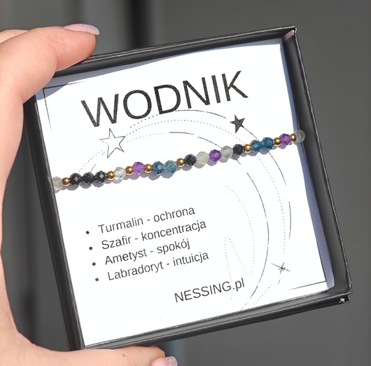 WODNIK bransoletka zodiakalna na gumce