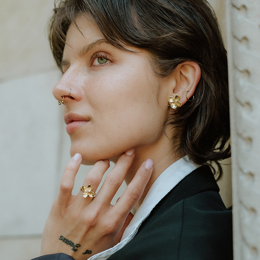 Kolczyki pozłacane Rukwiel