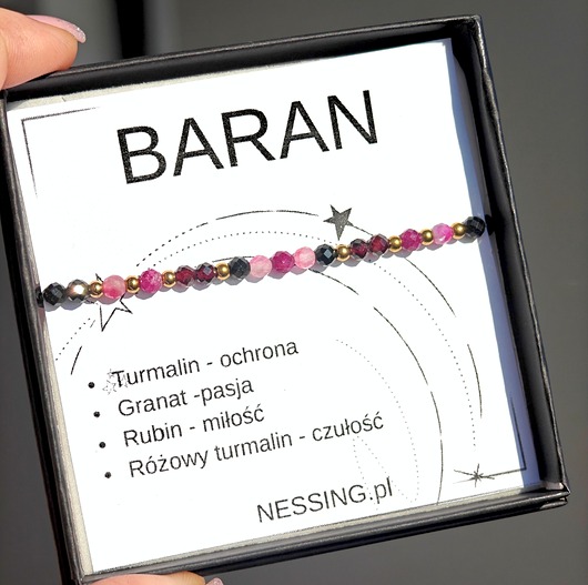 Baran bransoletka zodiakalna na gumce