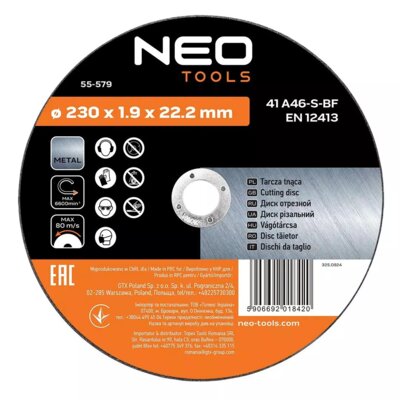 NEO TOOLS Tarcza do cięcia 55-579 230 mm (5 szt.)
