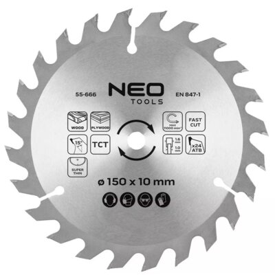 NEO TOOLS Tarcza do cięcia 55-666 150 mm