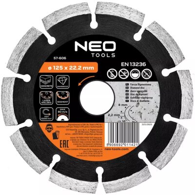 NEO TOOLS Tarcza do cięcia 57-606 125 mm