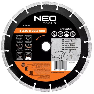 NEO TOOLS Tarcza do cięcia 57-610 230 mm