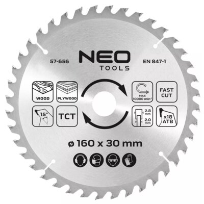 NEO TOOLS Tarcza do cięcia 55-656 160 mm