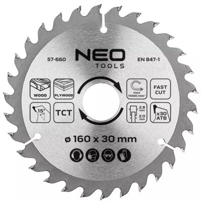 NEO TOOLS Tarcza do cięcia 57-660 160 mm