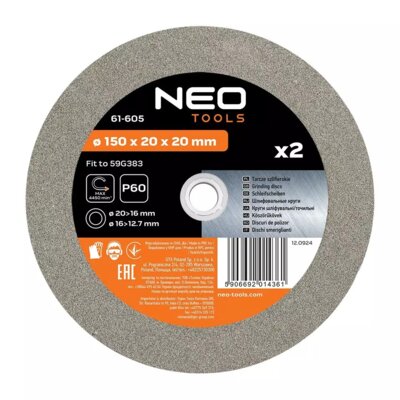 NEO TOOLS Tarcza do szlifowania 61-605 150 mm (2 szt.)