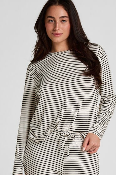Hunkemöller Pyjama Top Loose Jersey Biały
