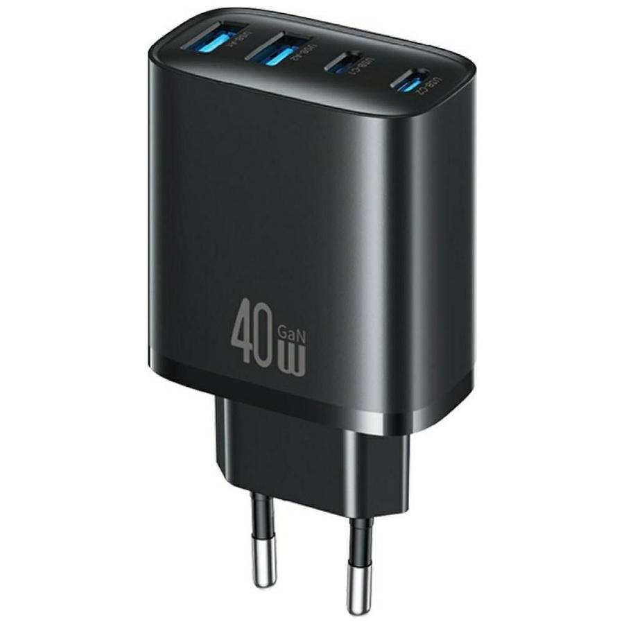 Ładowarka sieciowa USAMS T70 40W 2xUSB-A/2xUSB-C czarny