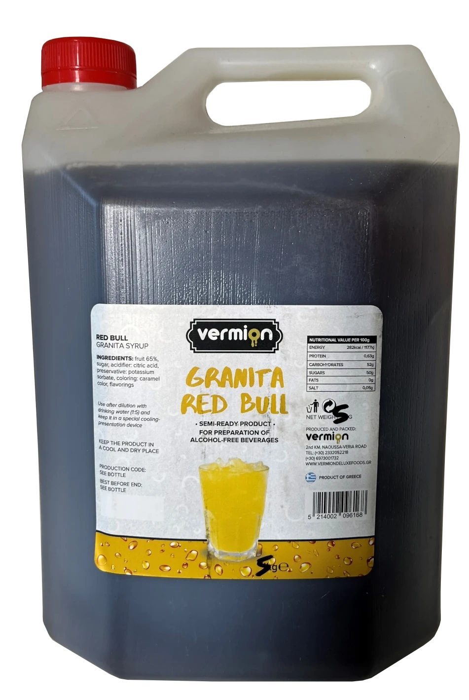 Granita Red Bull syrop - Vermion Deluxe Food Slush Red Bull 5kg
