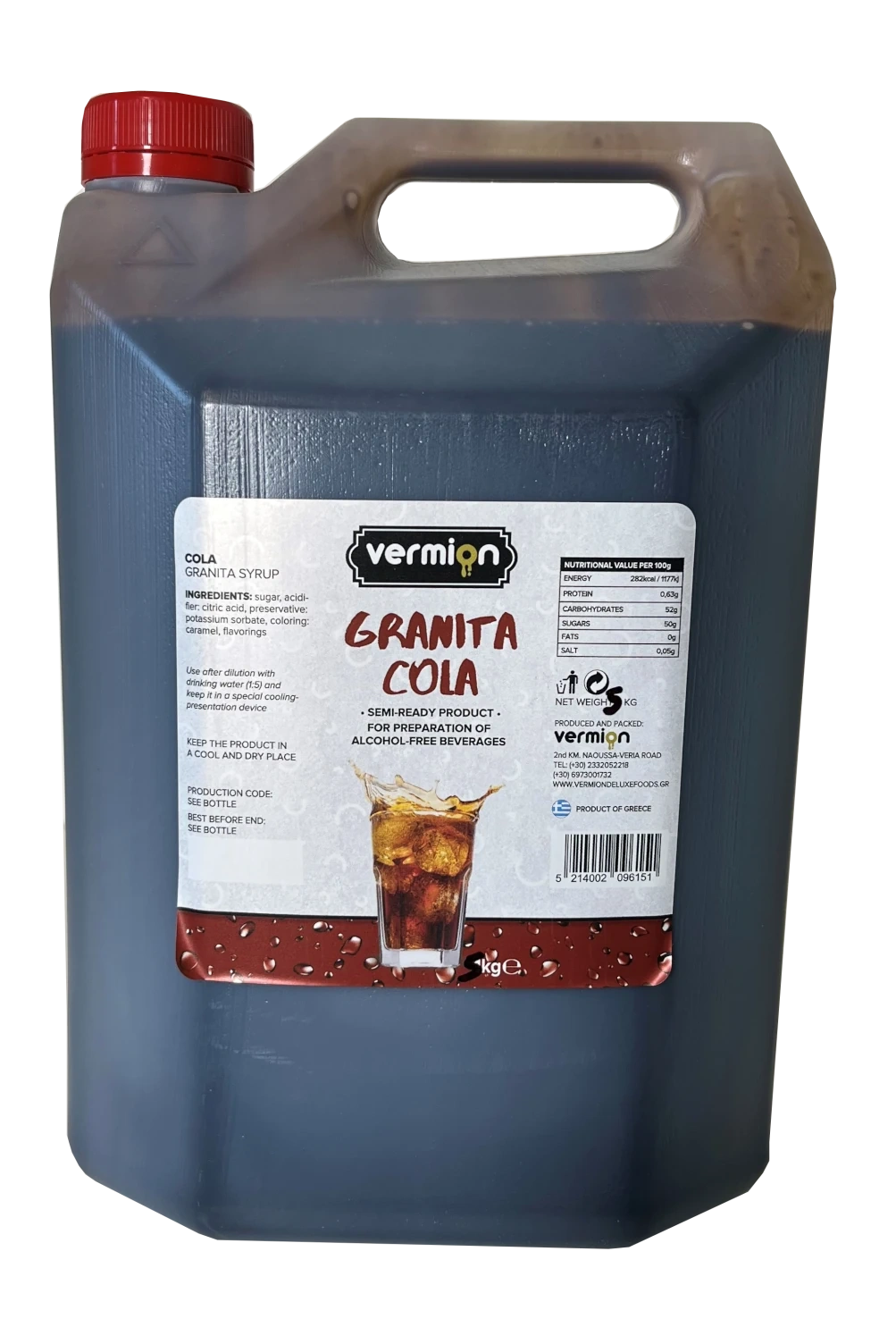 Granita Cola syrop - Vermion Deluxe Food Slush Cola 5kg