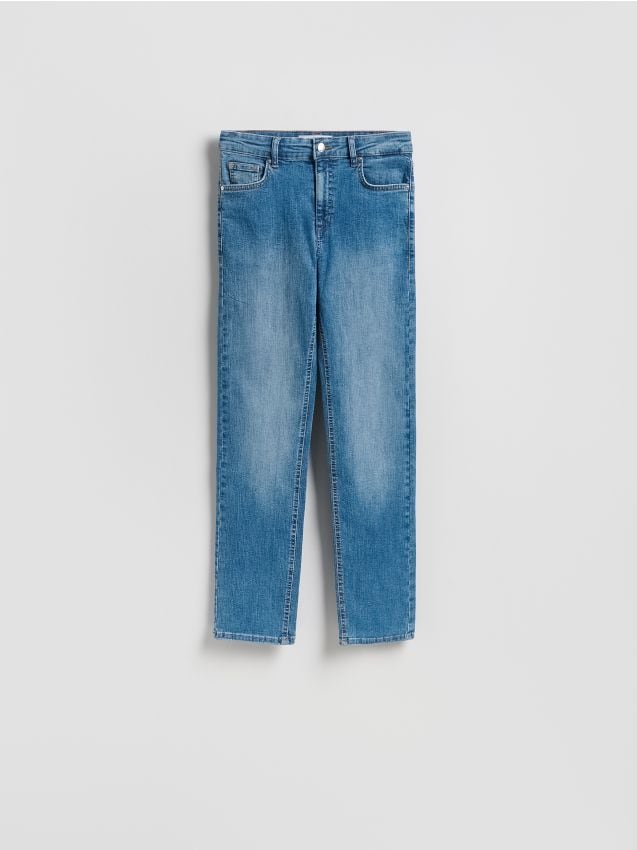 Reserved - Jeansy boyfriend - niebieski