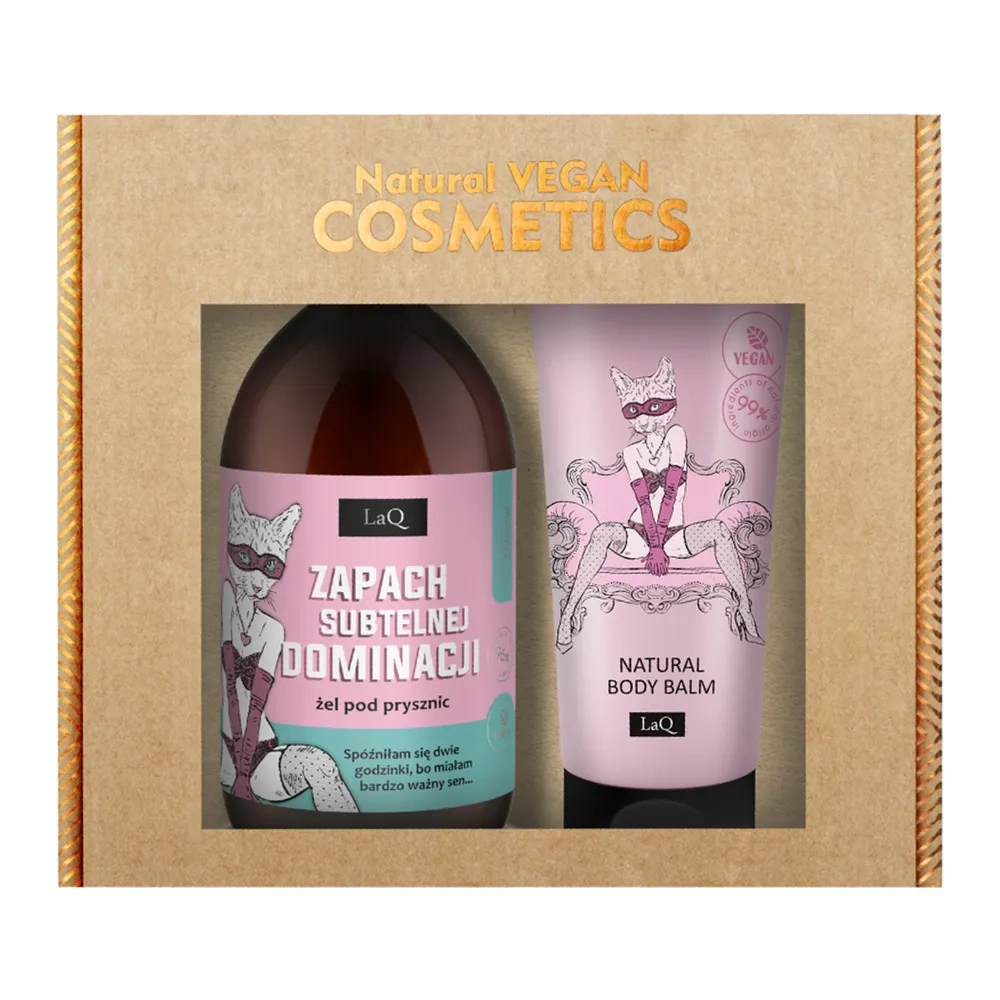 LaQ Zapach Subtelnej Dominacji zestaw kosmetyków dla kobiet żel pod prysznic 500 ml + balsam do ciała w tubie 200 ml