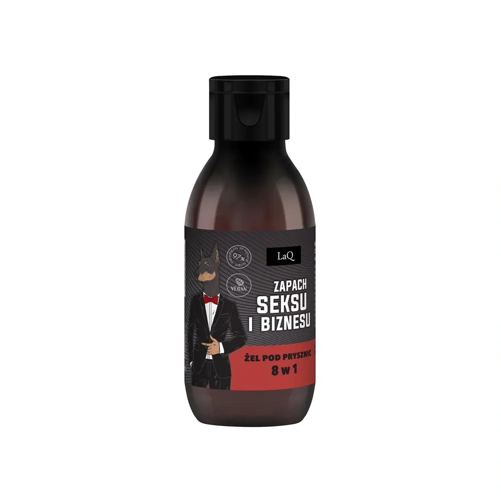 LaQ mini żel pod prysznic dla mężczyzn 8w1 Doberman Zapach Seksu i Biznesu 100 ml