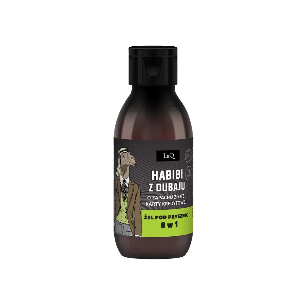 LaQ mini żel pod prysznic dla mężczyzn 8w1 Habibi z Dubaju Zapach Złotej Karty Kredytowej 100 ml