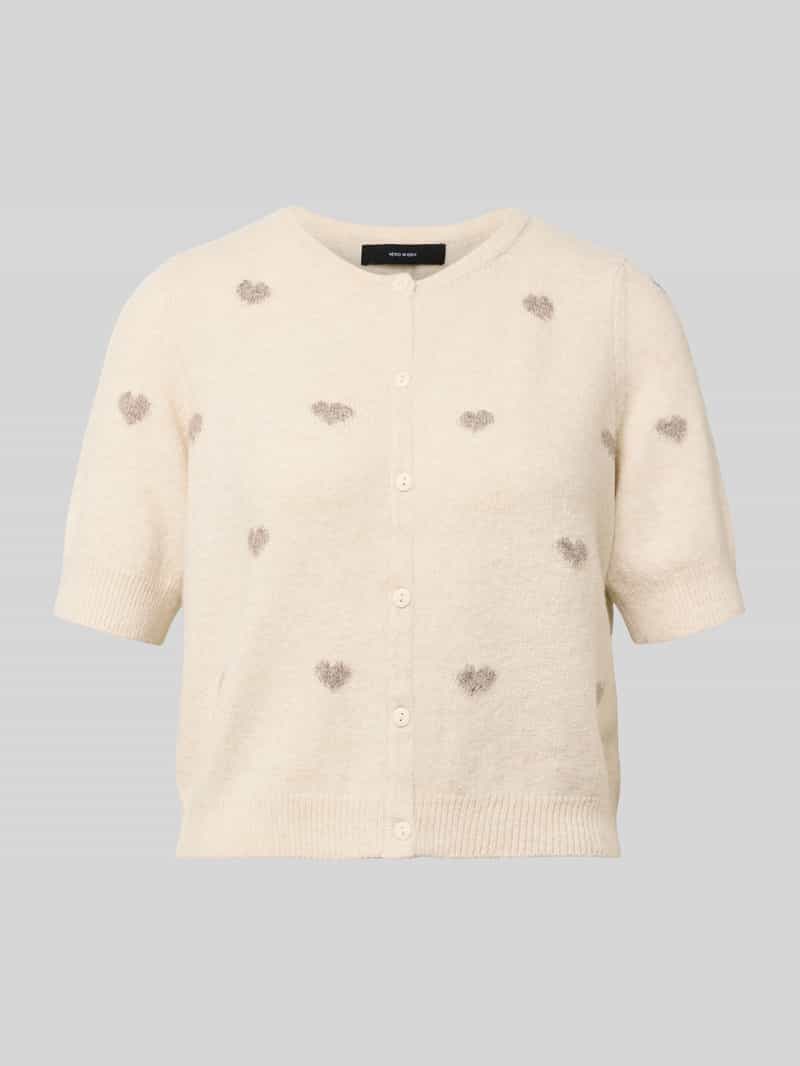 Kurtka z dzianiny o kroju slim fit ze wstawkami model ‘DOFFY INTARSIA’