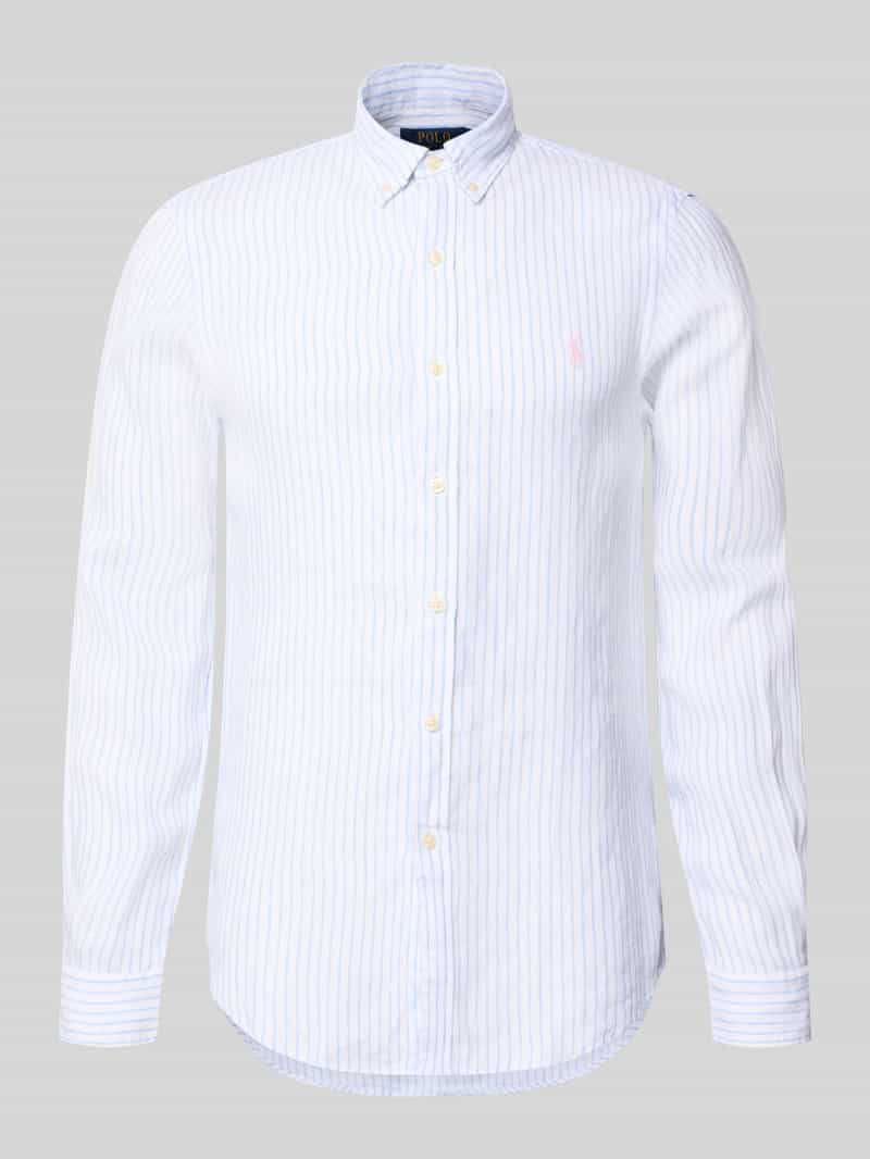 Koszula casualowa o kroju slim fit z czystego lnu