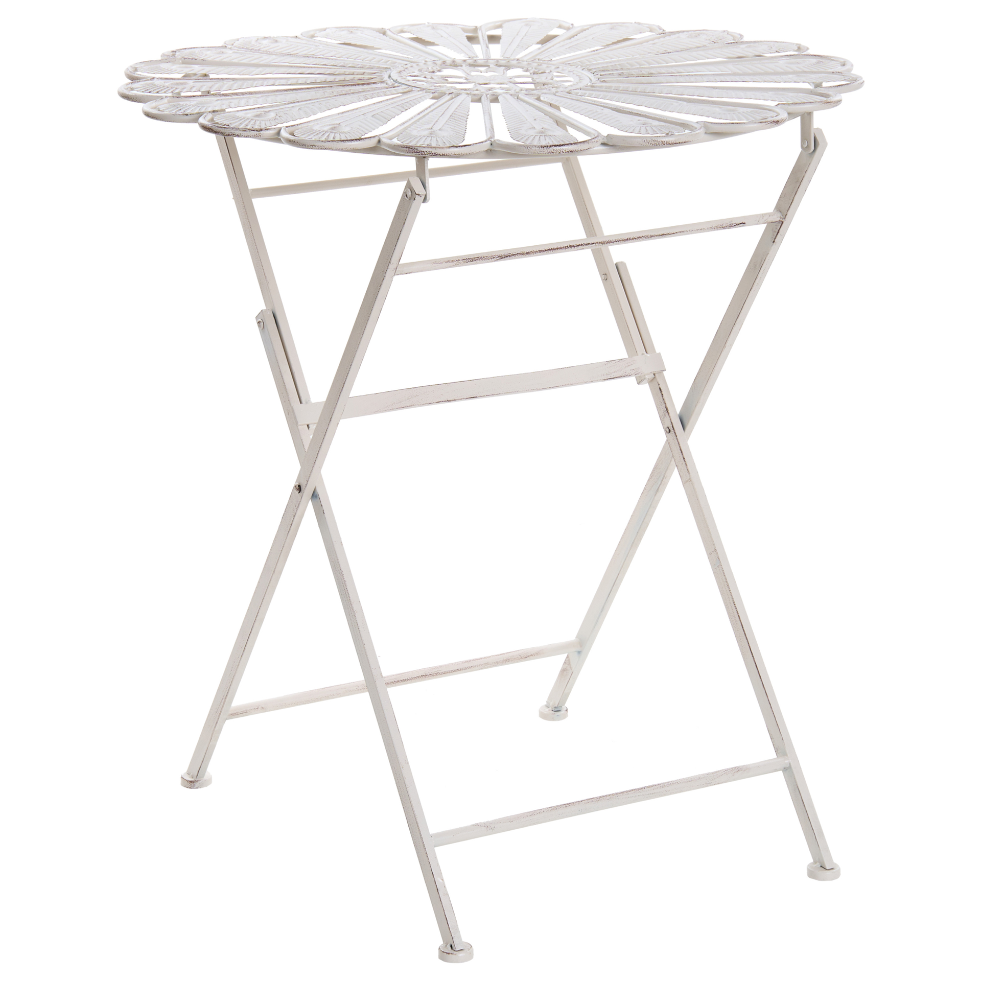 Stolik bistro PAVIA 71 cm 71 cm Metal Złamana biel