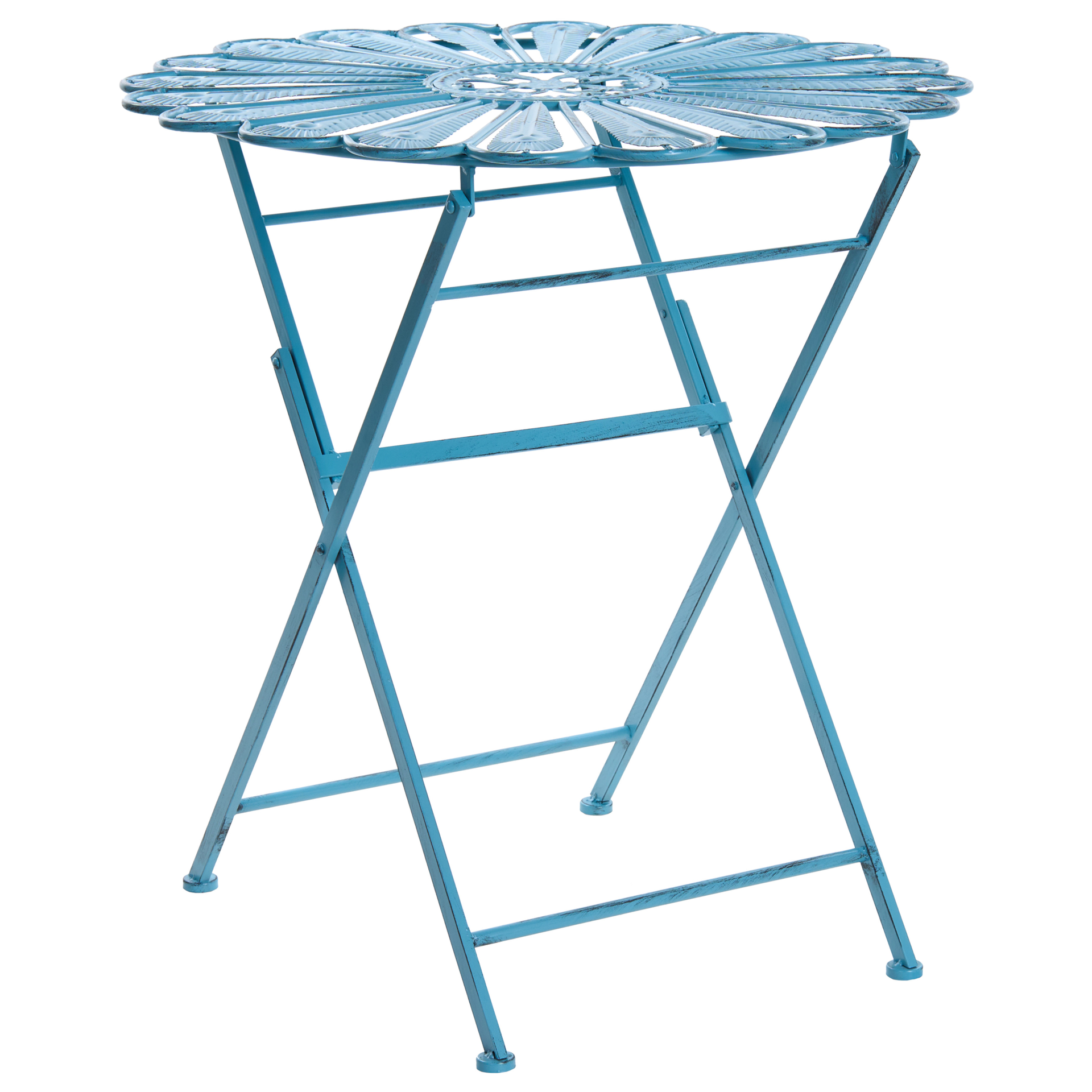 Stolik bistro PAVIA 71 cm 71 cm Metal Niebieski