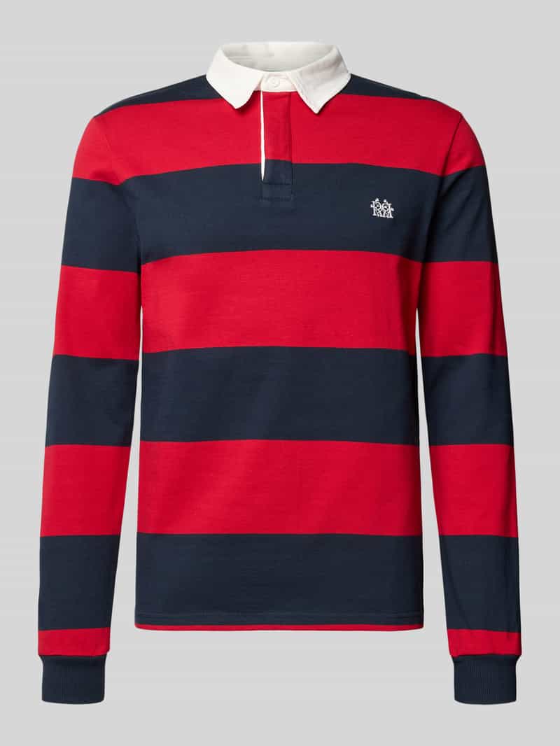 Koszulka polo o kroju regular fit z paskami rugby i haftowanym logo