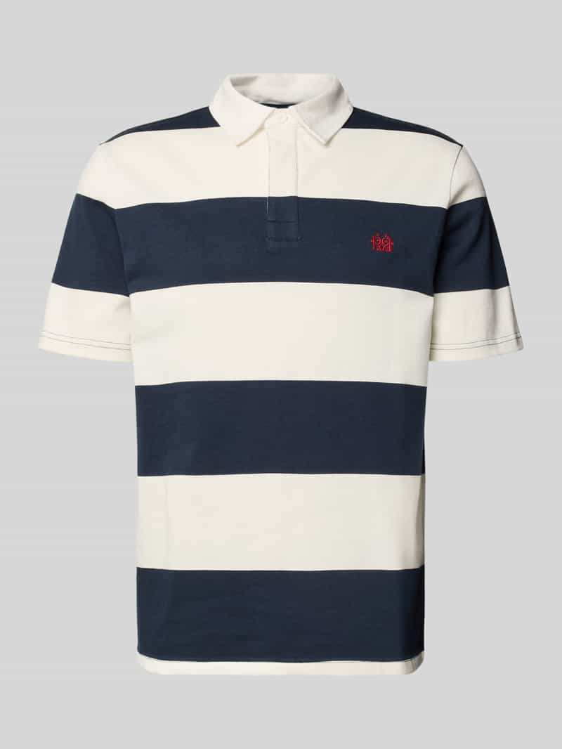 Koszulka polo o kroju regular fit z paskami rugby i haftowanym logo