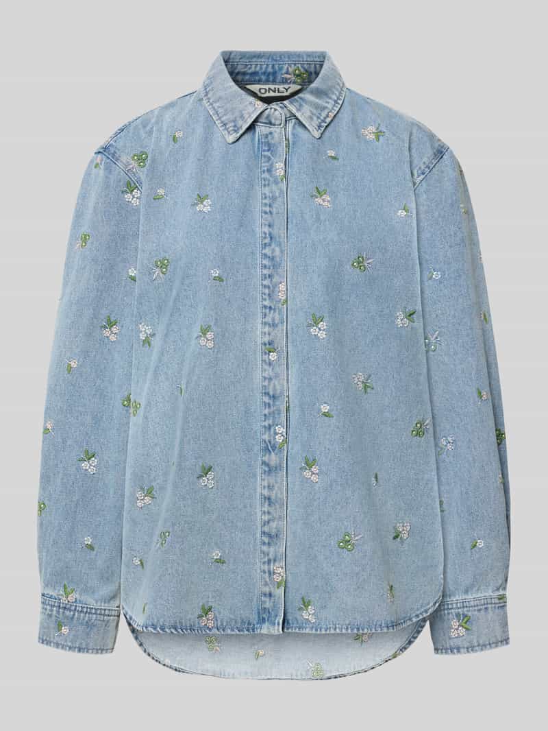 Bluzka jeansowa o kroju relaxed fit z czystej bawełny Model 'VERA'