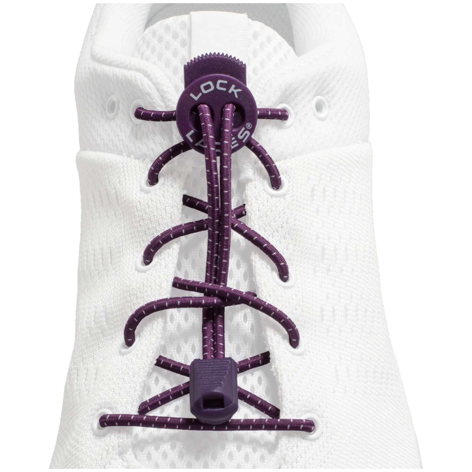 Sznurowadła Lock Laces Original Długość sznurówek: 120 cm / Kolor: fioletowy