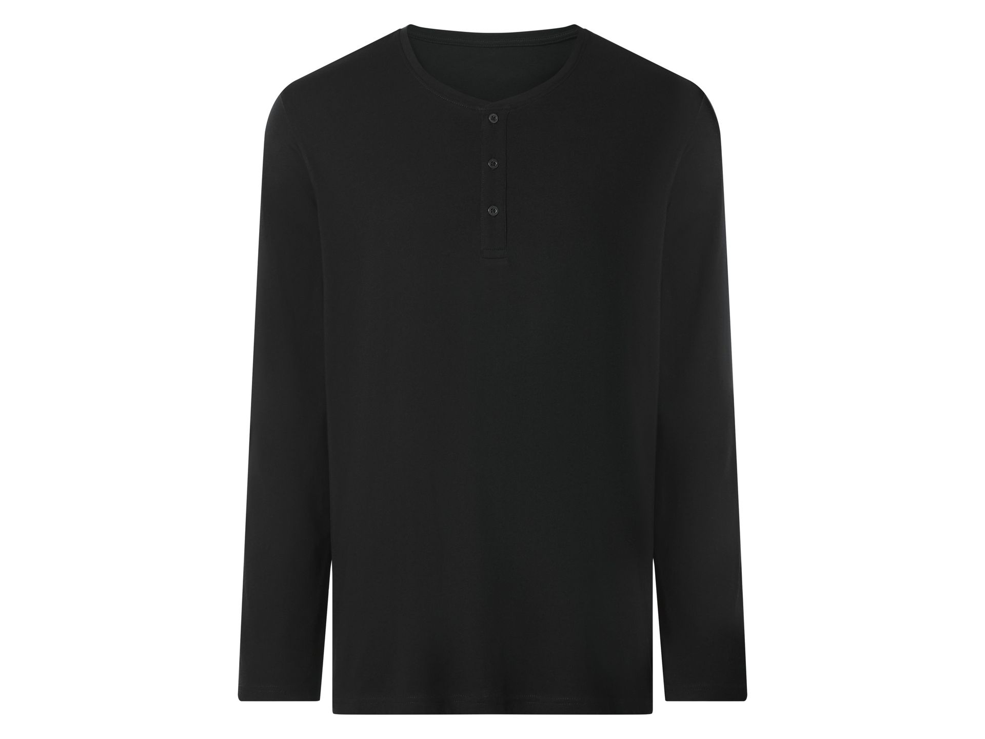 esmara Men Koszulka męska z bawełną z długim rękawem (Czarny, L (52/54))