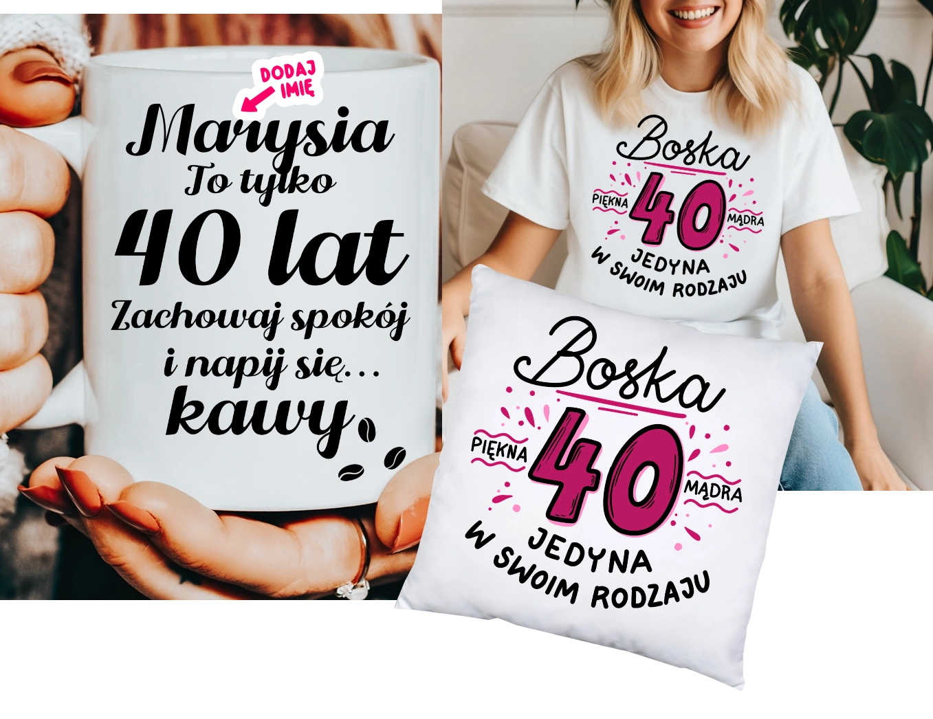 Personalizowany prezent na 40 dla koleżanki BOSKA 40