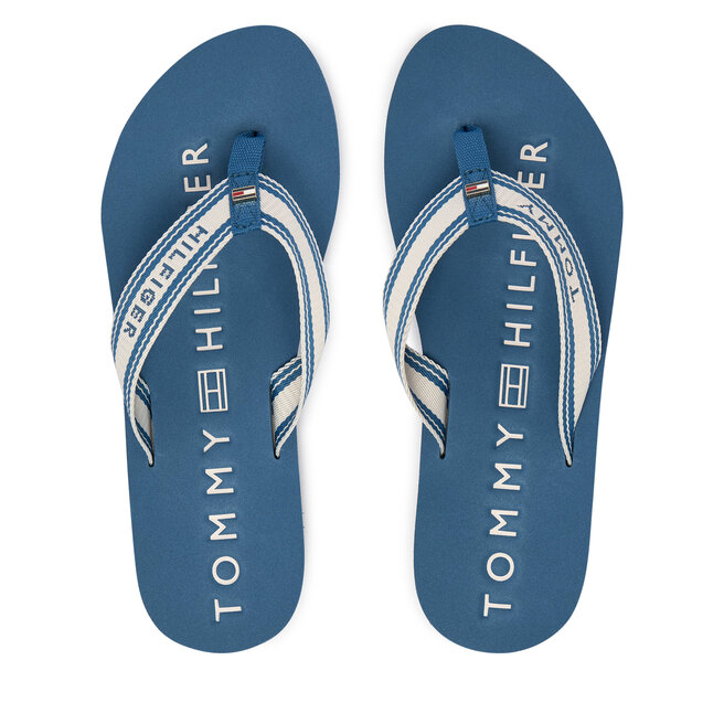 Japonki Tommy Hilfiger Th Webbing Summer Sandal FW0FW09193 Niebieski