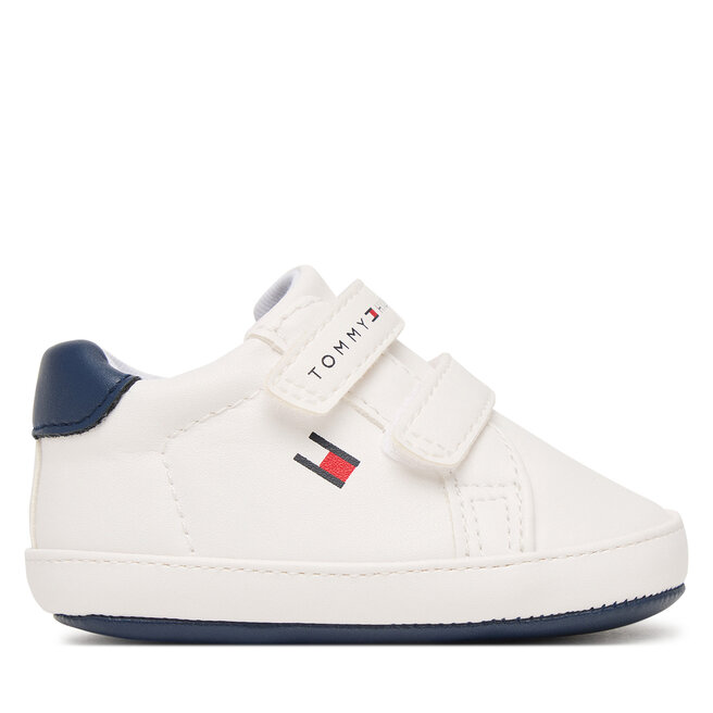 Sneakersy Tommy Hilfiger Low Cut Velcro T0B9-34328-1582 Biały