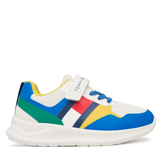 Sneakersy Tommy Hilfiger Flag Low Cut Lace-Up/Velcro T1X9-34369-1843 M Kolorowy