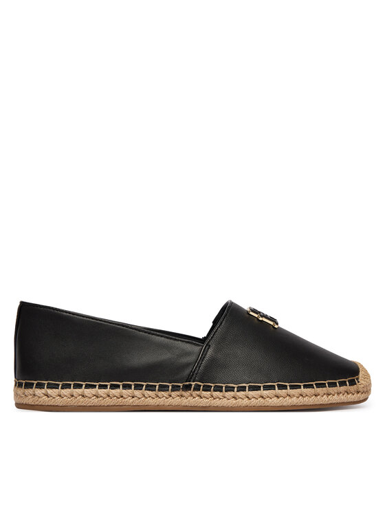 Tommy Hilfiger Espadryle Th Logo Leather Espadrille FW0FW09246 Czarny
