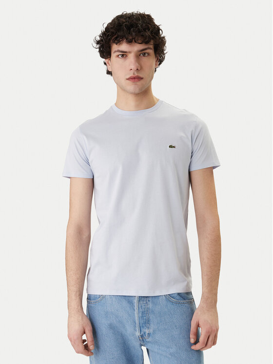 Lacoste T-Shirt TH6709 Błękitny Regular Fit