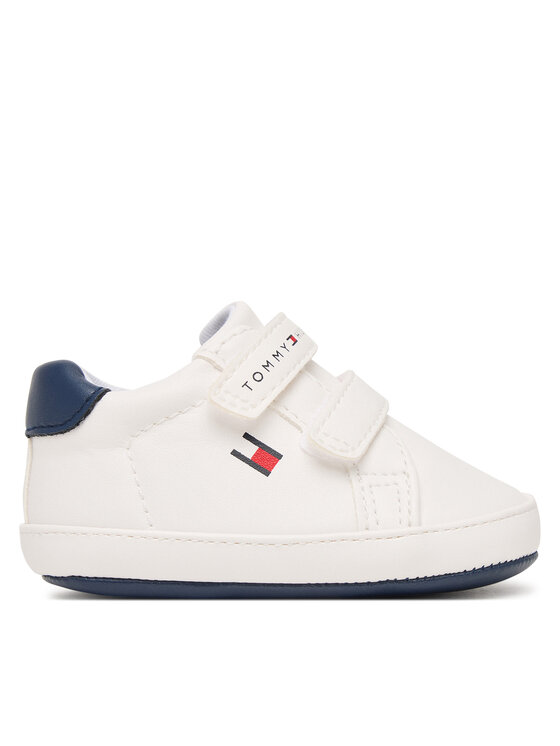 Tommy Hilfiger Sneakersy Low Cut Velcro T0B9-34328-1582 Biały