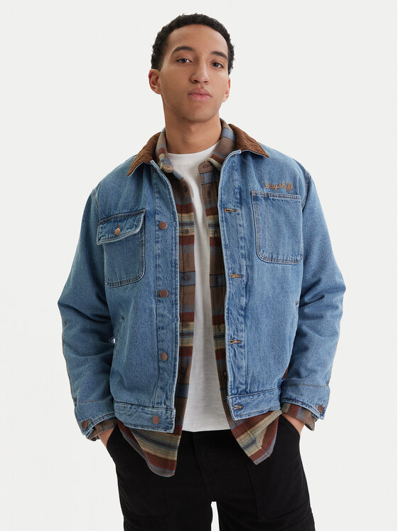 RVCA Kurtka jeansowa Post Dayshift 23A213506 Niebieski Regular Fit
