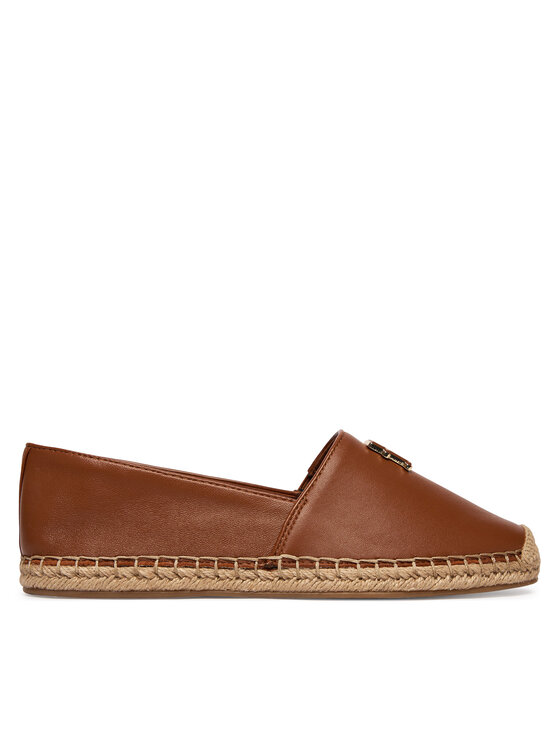 Tommy Hilfiger Espadryle Th Logo Leather Espadrille FW0FW09246 Brązowy
