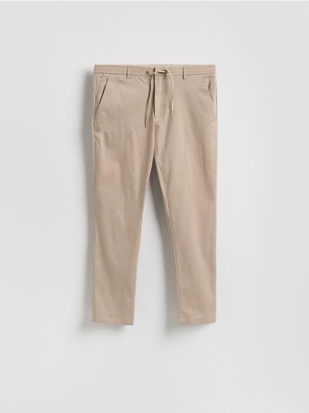 Reserved - Spodnie joggery - beżowy
