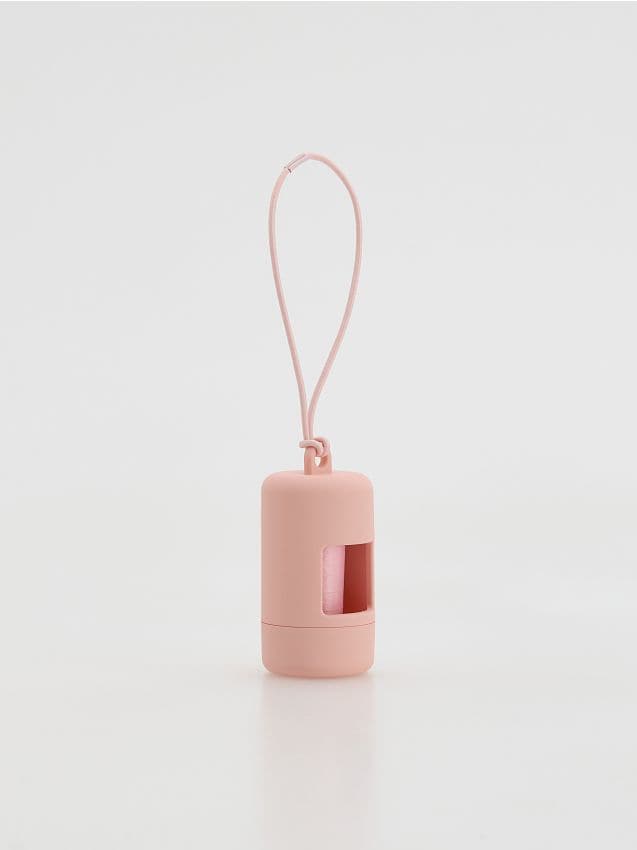 Reserved - Etui z woreczkami dla psa - różowy