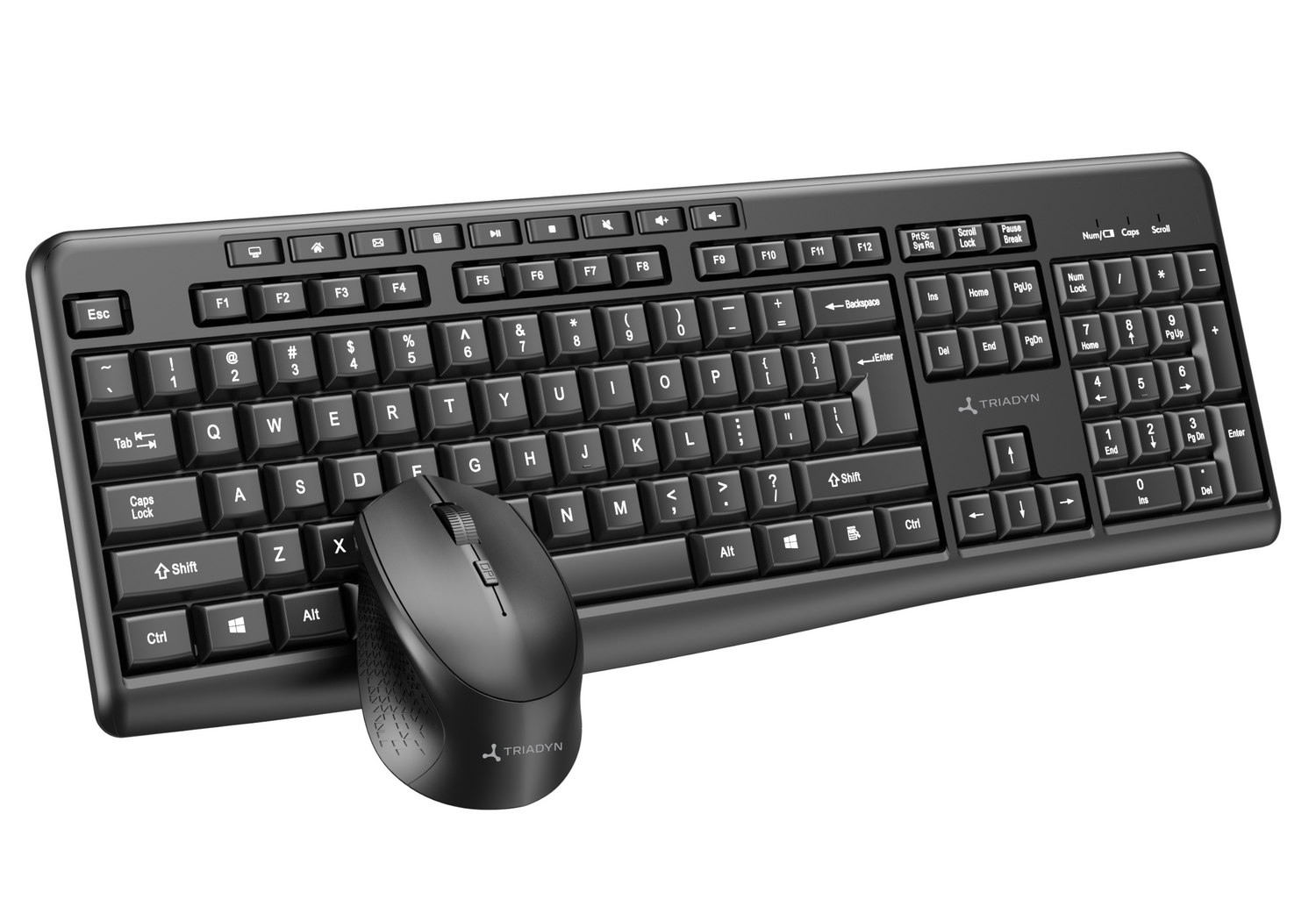 Nowy Bezprzewodowy Zestaw Biurowy Triadyn BELI Klawiatura YMIR Aluminium i Mysz LOGE 1600 DPI Do Domu Biura