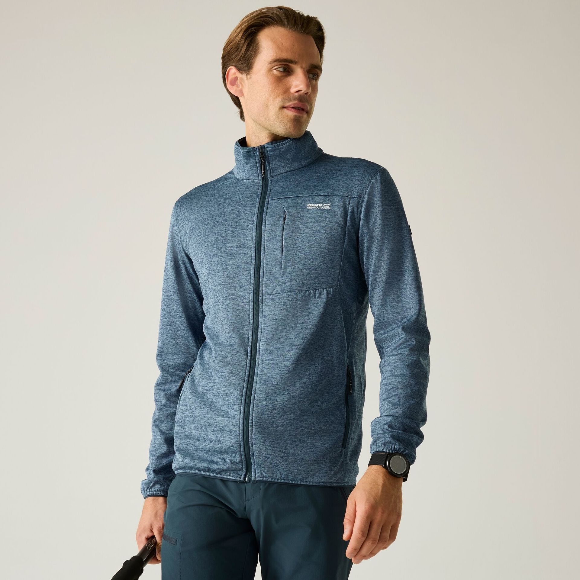 Regatta Bluza męska rozsuwana Hillden Niebieski, Rozmiar: XL