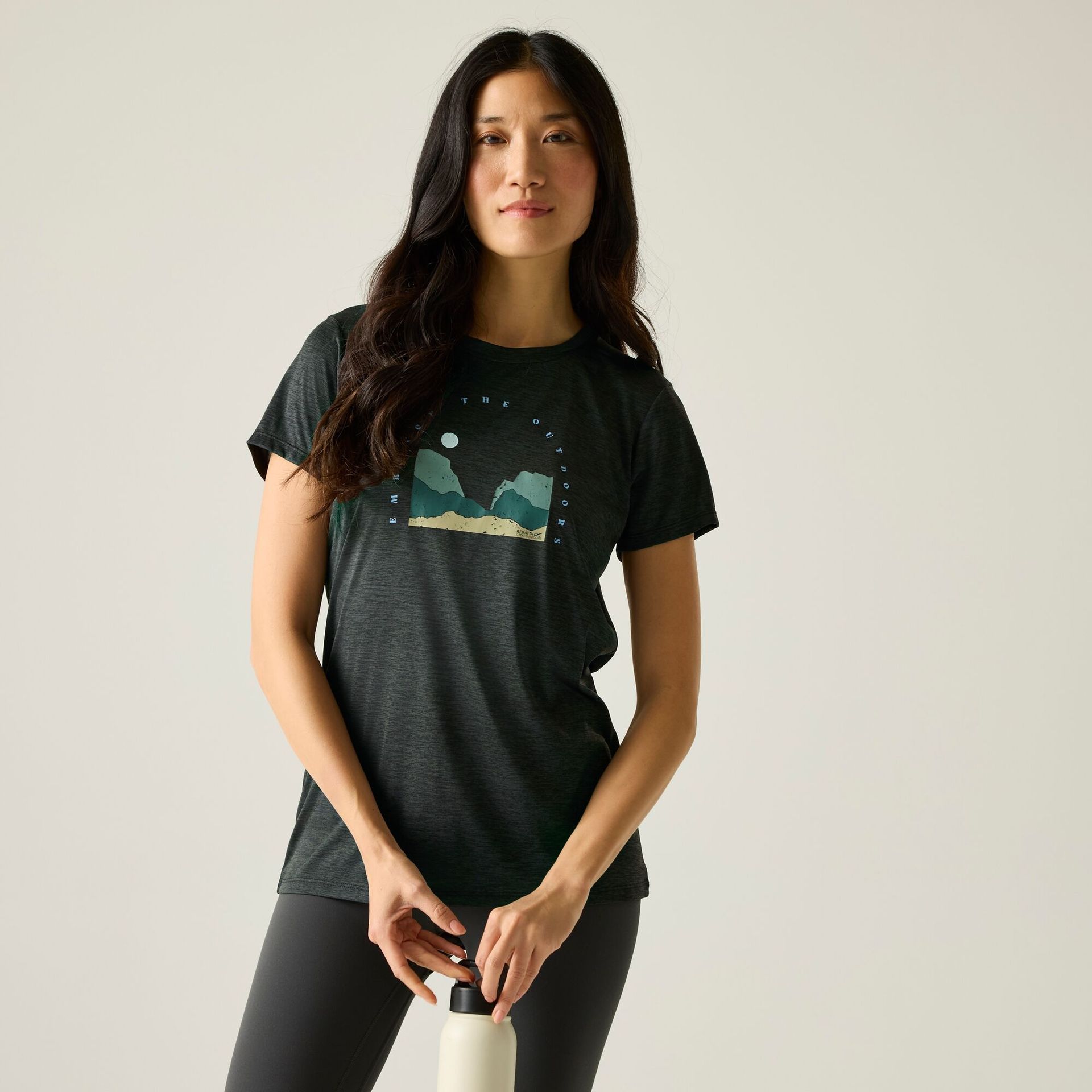 Regatta Koszulka damska Fingal Czarny, Rozmiar: 38