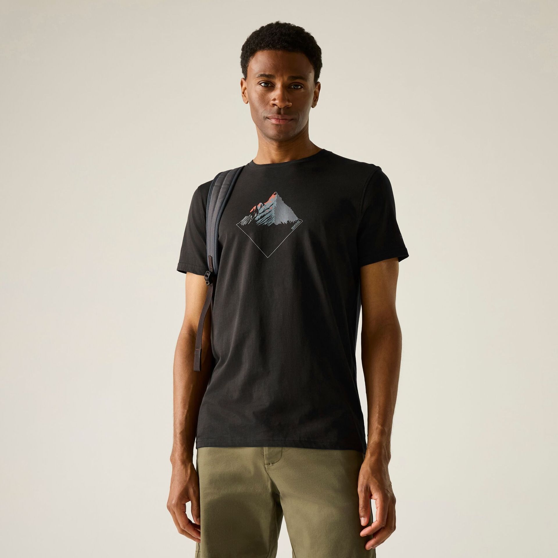 Regatta Koszulka męska Breezed Graphic Czarny, Cotton, Rozmiar: M