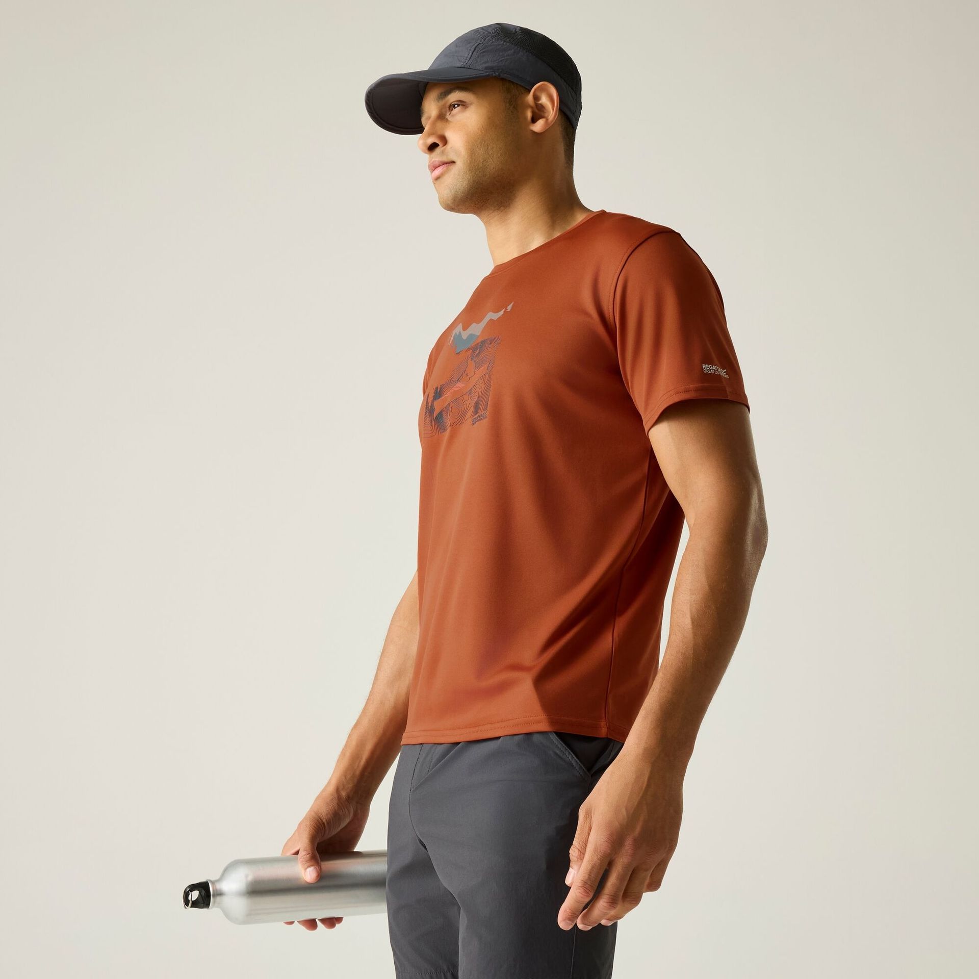 Regatta Koszulka męska Fingal Graphic Czerwony, Rozmiar: XL