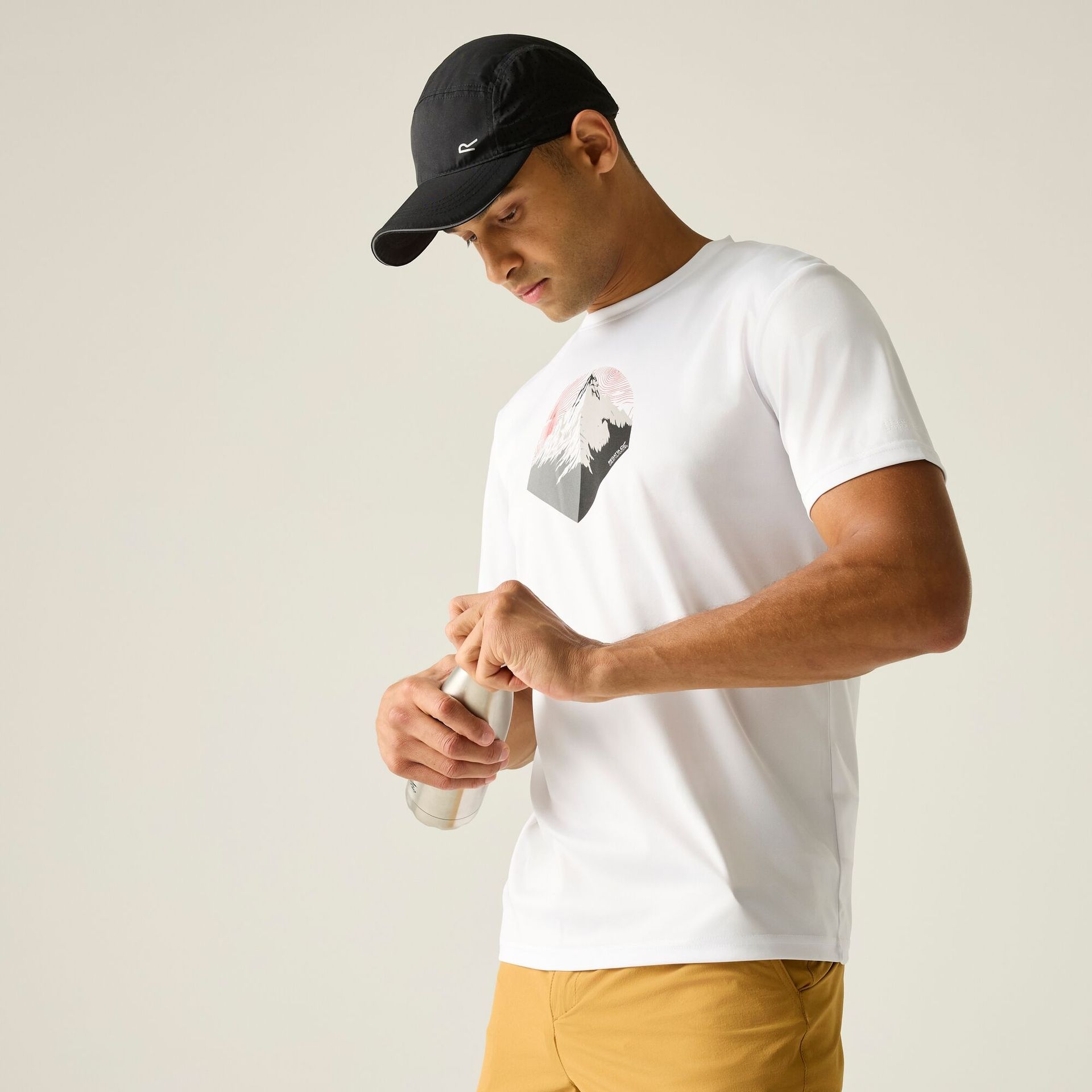 Regatta Koszulka męska Fingal Graphic Biały, Rozmiar: M