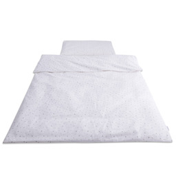 BabyMatex Pościel bawełniana 100x135 Gwiazdki biała poszewka 40x60 dziecięca do łóżeczka