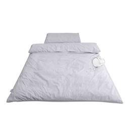 BabyMatex Pościel bambusowa 100x135 szara jednobarwna poszewka 40x60 dziecięca do łóżeczka