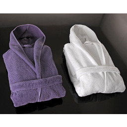 Graccioza Szlafrok Bee Waffle Hooded Lavander