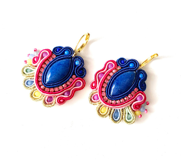 Sutaszowe kolczyki LEIRIA