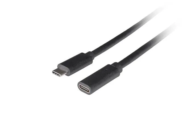 Przedłużacz Lanberg USB-C M/F 3.1 0,5m czarny CA-USBE-20CC-0005-BK